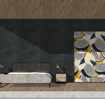 精品卧室模型家具模型 (20)